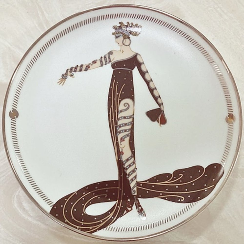 EXQUISITE DECO FRANKLIN MINT HOUSE of ERTE LA MERVEILLEUSE 8" LTD EDITION PLATE